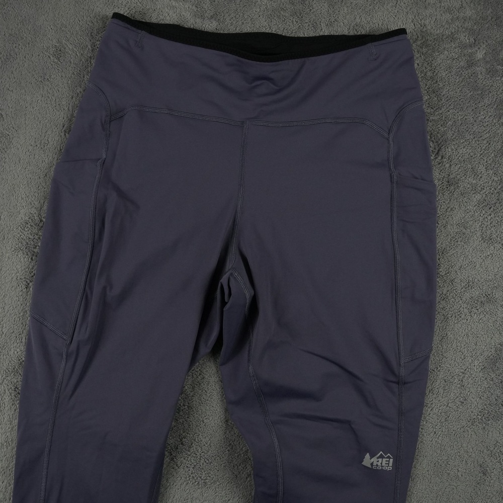 REI Co-op Swiftland Leggings Women XL Purple Activewear Tights Pockets Hiking
